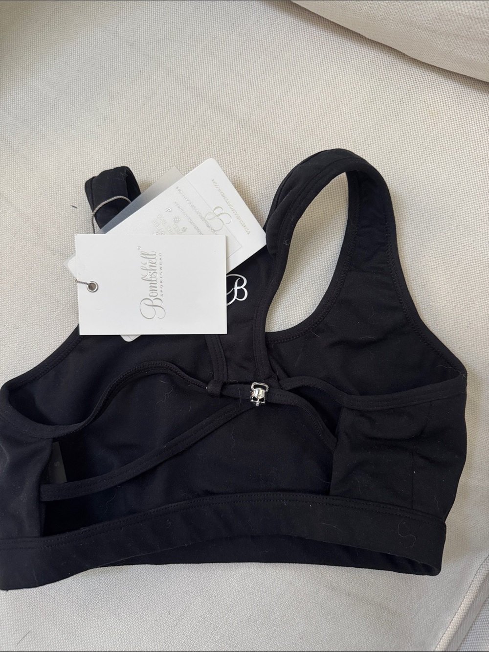 Bombshell Sportswear Black Racerback Sports Bra